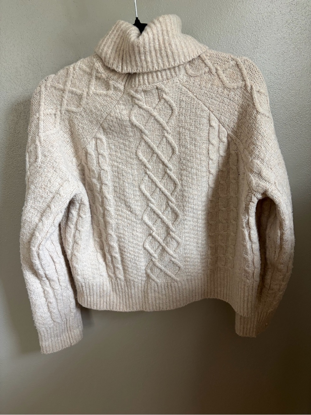Joie Cream Cable-Knit Turtleneck Sweater super soft